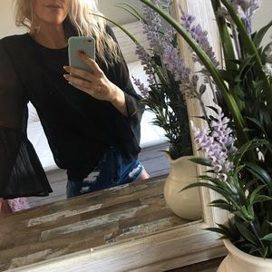 Lulu’s Two Piece Bell Sleeve Layering Tops